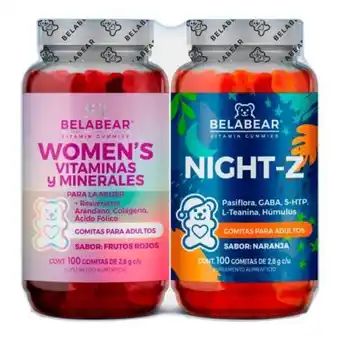 Sam's Club Suplemento alimenticio belabear solanum women's + night-z 200 gomitas oferta
