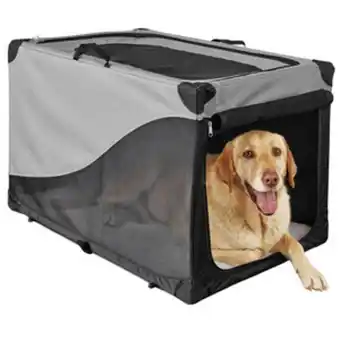 You & me transportadora desarmable de tela gris para perro, grande