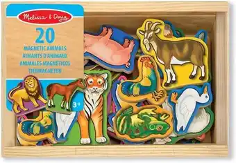 Melissa and doug 20 imanes de animales de madera 10475