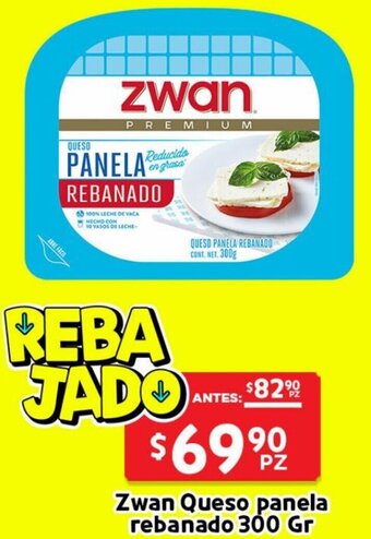 HEB Zwan Queso Panela Rebanado 300g oferta