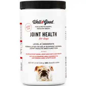 Petco Well & good pastillas cuidado de articulaciones nivel ii para perro, 180 tabletas oferta