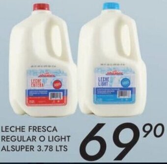 Alsuper Leche Fresca Regular O Light Alsuper 3,78lts oferta