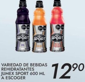 Variedad de Bebidas Rehidratantes Jumex Sport 600ml A Escoger