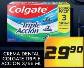 Alsuper Crema Dental Colgate Triple Accion 3/66ml oferta