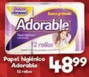 Papel Higiénico Adorable 12 Rollos