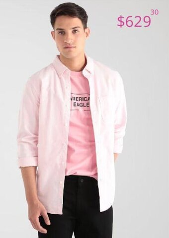 Liverpool Camisa Casual American Eagle Manga Larga para Hombre oferta