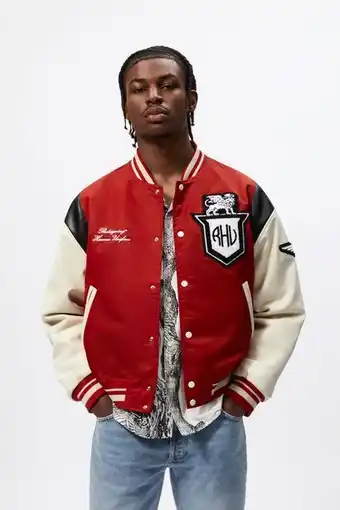 ZARA Cazadora bomber parches x rhuigi oferta