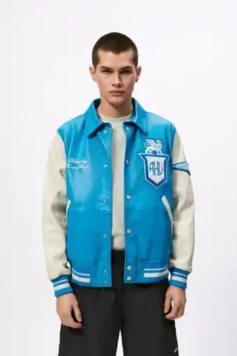 ZARA Cazadora bomber piel x rhuigi oferta