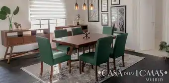 Casa de las Lomas Comedor granada tabaco 6 sillas verde olivo oferta