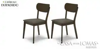 Casa de las Lomas Paquete de 2 sillas pu gris oli oferta