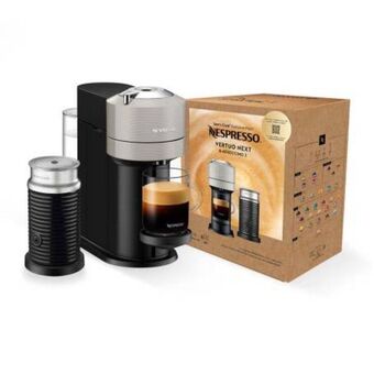 Cafetera nespresso vertuo next light gray + espumador aeroccino3 + cápsulas