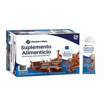 Sam's Club Suplemento alimenticio member's mark sabor chocolate 24 pzas de 237 ml c/u oferta