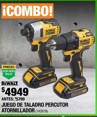 The Home Depot Juego de taladro percutor/ atornillador dewalt 6 piezas oferta