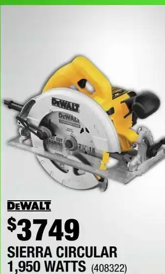 The Home Depot Sierra circular dewalt 1,950 watts oferta