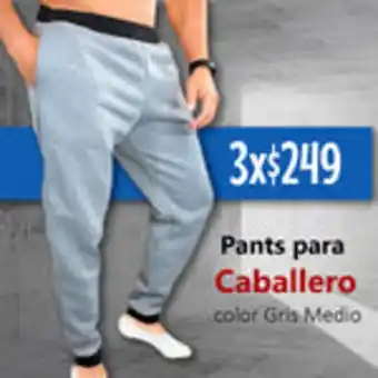 Pants caballero gris medio 3x$249