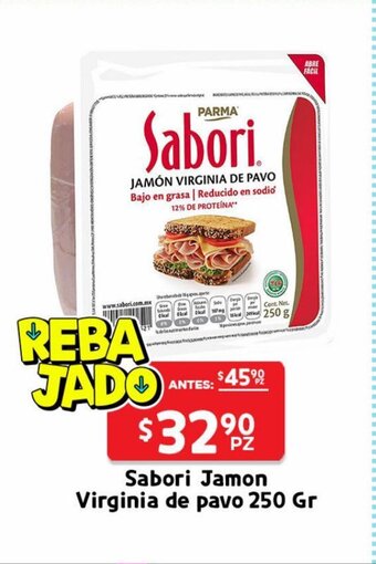 HEB Sabori Jamon Virginia de pavo 250 gr oferta