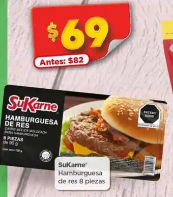 Bodega Aurrerá SuKarne Hamburguesa de res 8 piezas oferta
