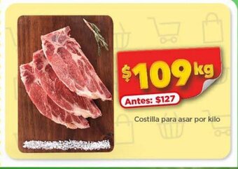 Bodega Aurrerá Costilla para asar por kilo oferta