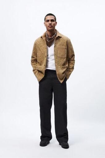 ZARA Sobrecamisa combinado pana oferta