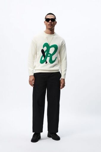 ZARA Jersey jacquard letra oferta