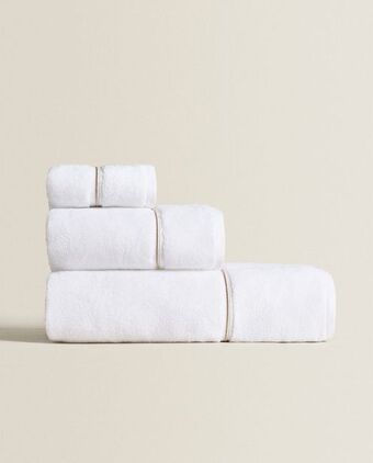 ZARA HOME Toalla festón bordado oferta