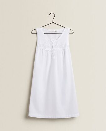 Camisón algodón bordados