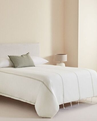 ZARA HOME Funda nórdica rayas verdes oferta