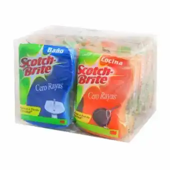 Sam's Club Fibra scotch brite cero rayas baño/cocina 8 pzas oferta