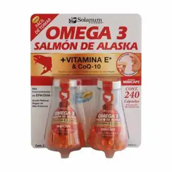 Sam's Club Omega 3 solanum pharma con salmón de alaska y vitamina e 240 cápsulas oferta
