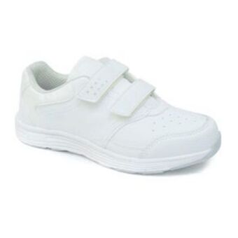 El Bodegón Tenis escolar con doble velcro para niña coqueta blanco 153503-b oferta