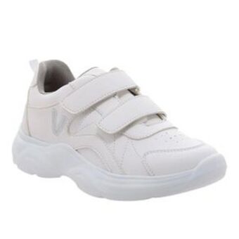 Tenis escolar de niña vavito blanco v8301
