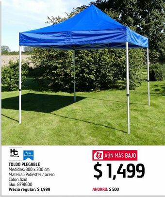 Sodimac Homecenter Toldo plegable 3x3 m. oferta