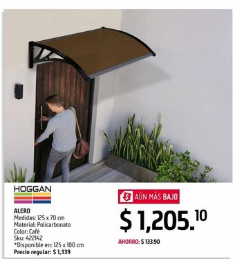 Sodimac Homecenter Alero policarbonato café 125x70 oferta