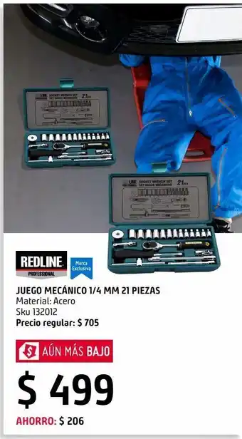 Juego mecanico 21 piezas 1/4 mm redline