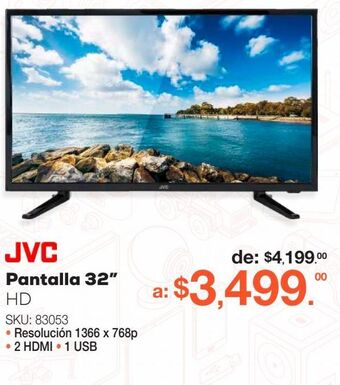RadioShack Pantalla 32" jvc oferta