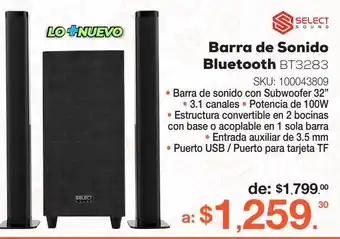 RadioShack Barra de sonido bluetooth select sound oferta