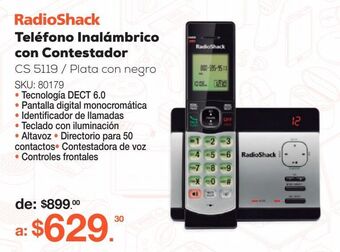 RadioShack Teléfono inalámbrico radioshack oferta