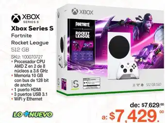 RadioShack Xbox series s fortnite rocket league 512 gb oferta