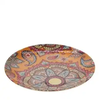 Plato plato trinche decorado cristi ocre melamina 1