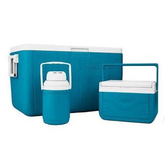 Combo hielera coleman 5248 48 qt azul