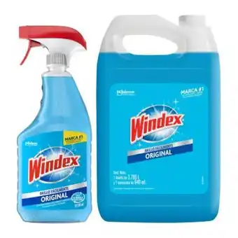 Sam's Club Limpiador de vidrios windex 3.78 l + 640 ml oferta