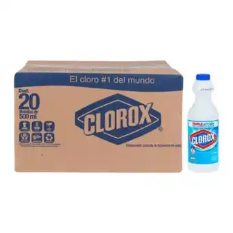 Sam's Club Blanqueador clorox 20 pzas de 500 ml oferta