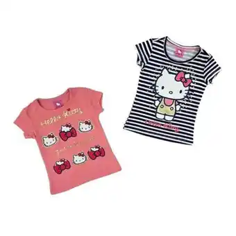 Set de playeras hello kitty coral talla 3 con 2 pzas