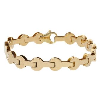 Nacional Monte de Piedad Pulsera eslabón articulado en oro amarillo 18 kilates. oferta