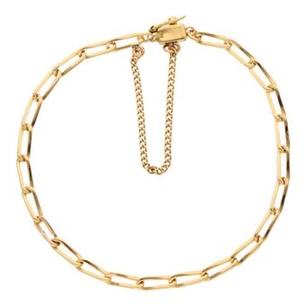 Nacional Monte de Piedad Pulsera eslabón encontrado en oro amarillo 18 kilates. oferta