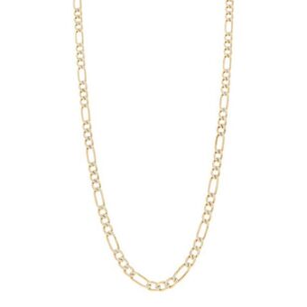 Nacional Monte de Piedad Collar de tres eslabones por uno diamantados en oro amarillo 14 kilates. oferta