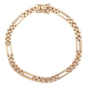 Nacional Monte de Piedad Pulsera articulada en oro amarillo 14 kilates. oferta