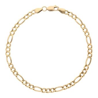 Nacional Monte de Piedad Pulsera de tres eslabones por uno en oro amarillo 14 kilates. oferta