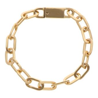 Nacional Monte de Piedad Pulsera eslabón cruzado en oro amarillo 18 kilates. oferta