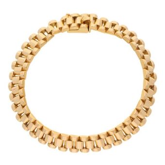 Nacional Monte de Piedad Pulsera eslabón articulado en oro amarillo 18 kilates. oferta
